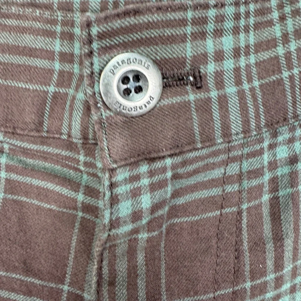 Patagonia‎ Shorts Mens 34 Brown Plaid Organic Cotton Casual Hiking Golf Prep